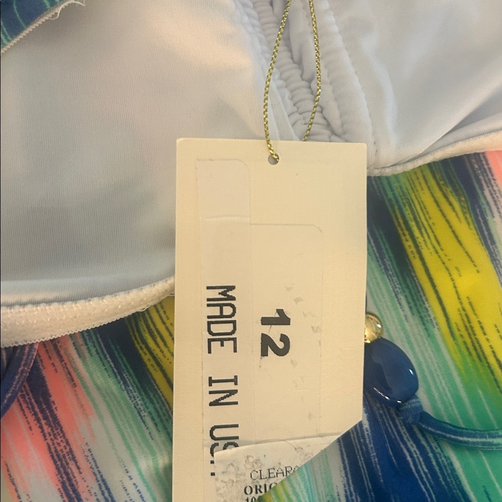 Shoshanna Multicolor Stripe Bandeau One-Piece Swimsuit - Picture 6 of 7